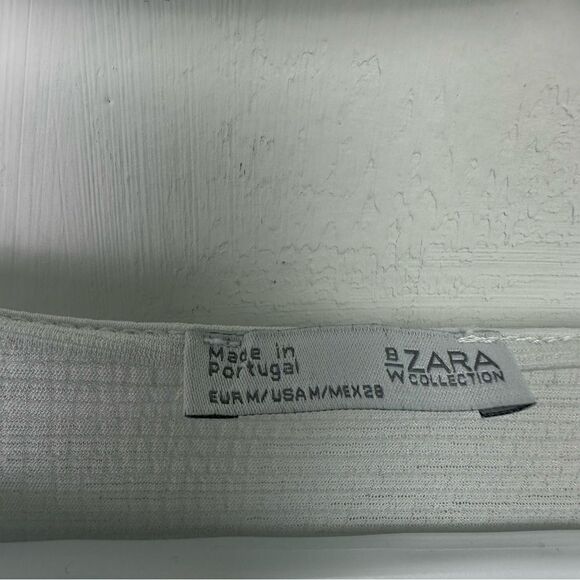 ZARA Black & White Colour Block Layered Blouse Medium - Picture 7 of 9